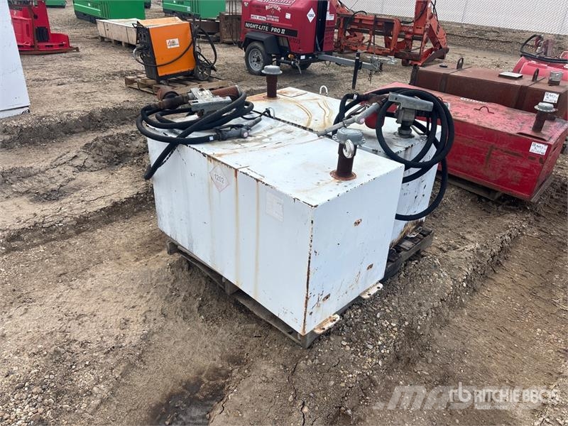  Quantity of (2) 100 gal Steel Diesel Fuel Tank Fuel and additive tanks