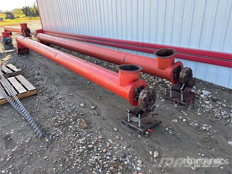 Quantity of (2) 12 in x 22 ft Grain Auger Transportbånd