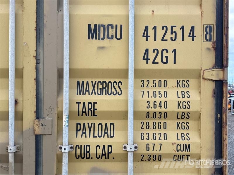 Quantity of (2) 40 ft Storage Container Storage containers