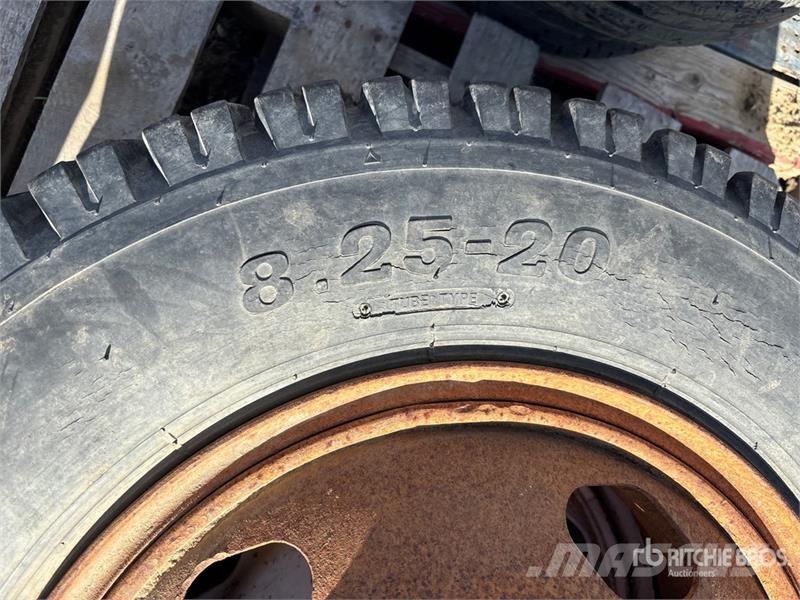Quantity of (2) 8.25-20 Tires Tyres, wheels and rims