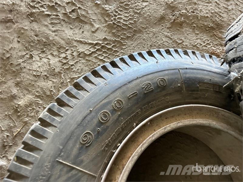 Quantity of (2) 9.00-20 Tires Tyres, wheels and rims