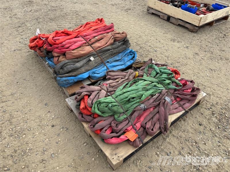  Quantity of (2) Pallets of Crane Lifting Round Sli Kran deler og utstyr