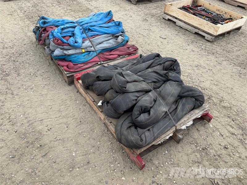  Quantity of (2) Pallets of  of Crane Lifting Round Kran deler og utstyr