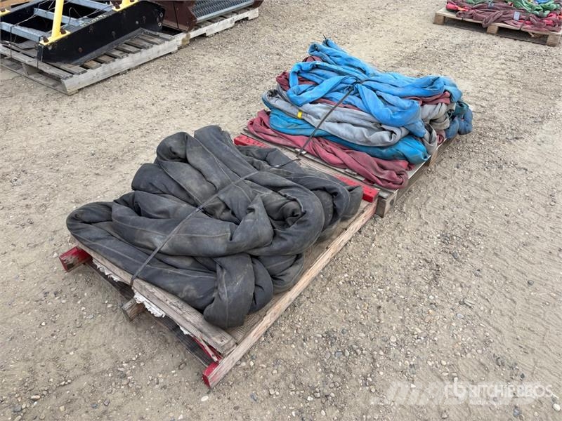  Quantity of (2) Pallets of  of Crane Lifting Round Kran deler og utstyr