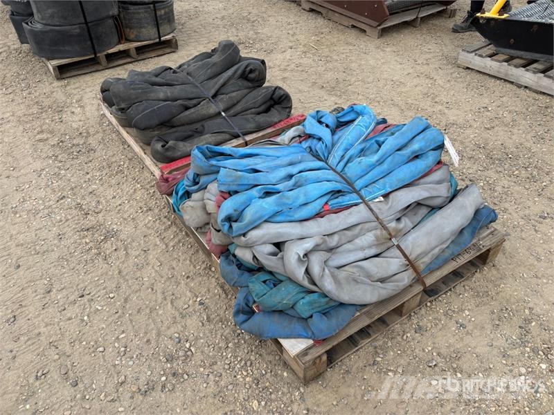  Quantity of (2) Pallets of  of Crane Lifting Round Kran deler og utstyr