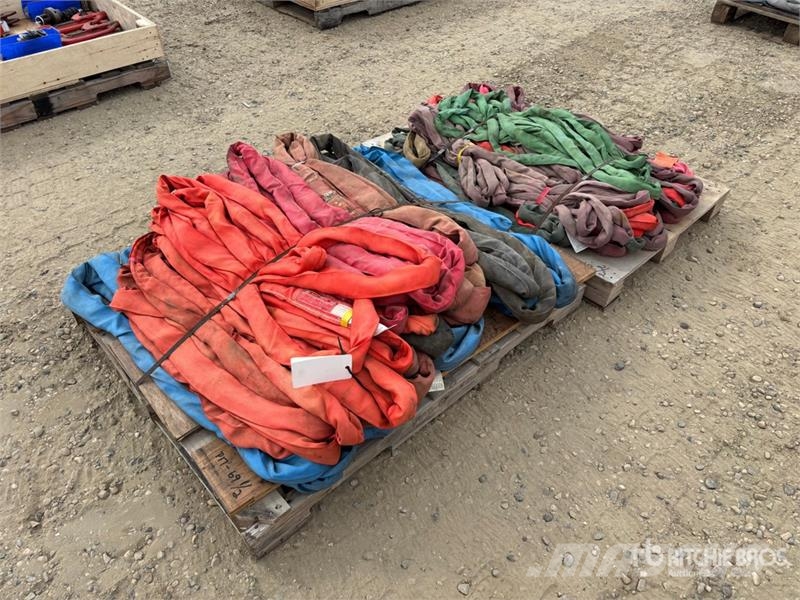  Quantity of (2) Pallets of Crane Lifting Round Sli Kran deler og utstyr