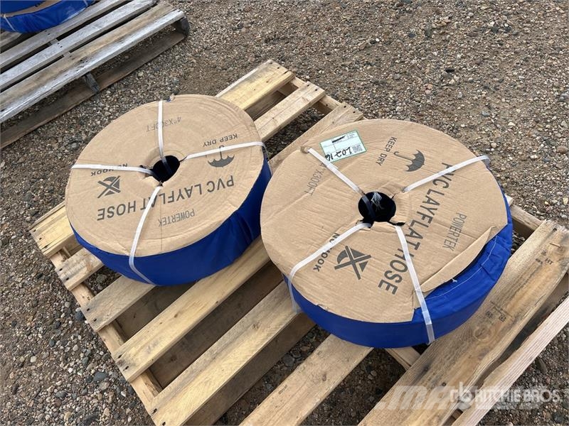 Quantity of (2) Powertek 4"-300FT PVC Layflat Wat Acessórios de concreto