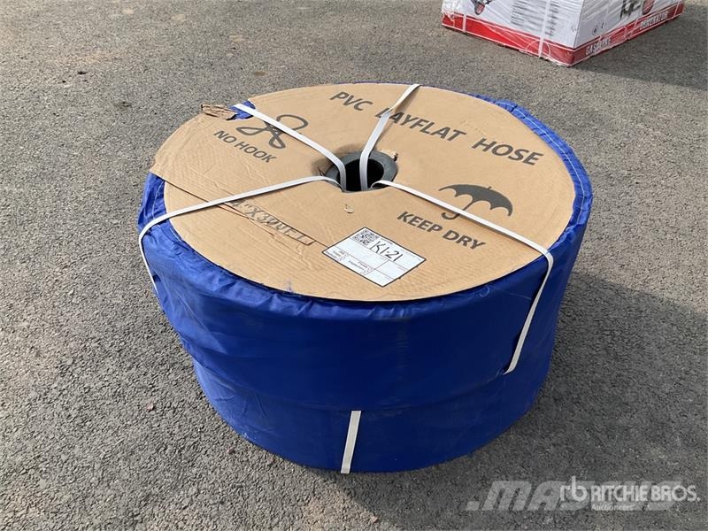  Quantity of (2)  Powertek 4"-300FT PVC Layflat Hos ملحقات خرسانة