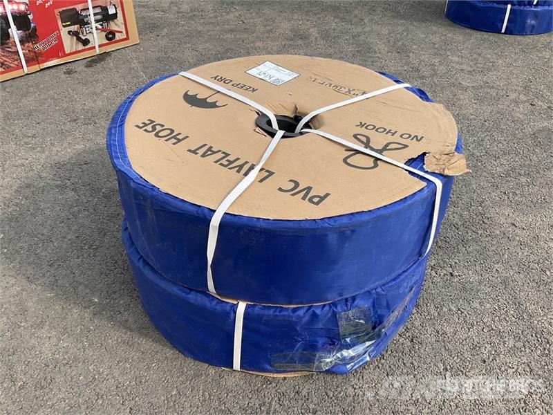  Quantity of (2)  Powertek 4"-300FT PVC Layflat Hos ملحقات خرسانة