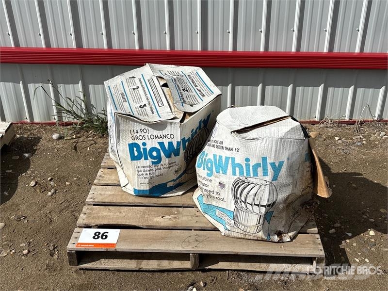 Quantity of (2) Turbine Ventilator (Unused) Kiti naudoti statybos komponentai