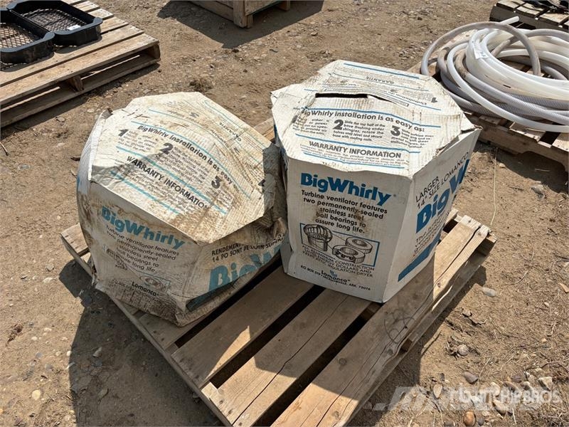 Quantity of (2) Turbine Ventilator (Unused) Kiti naudoti statybos komponentai