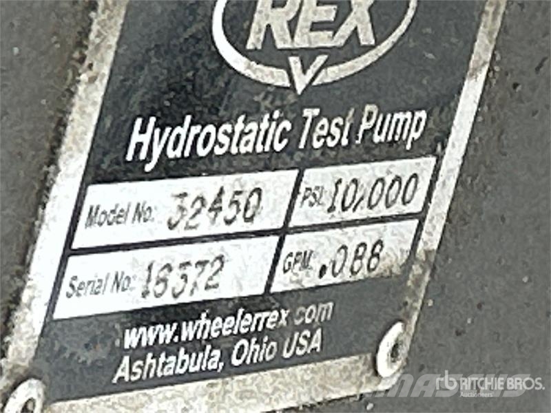 Quantity of (2) Wheeler-Rex 32450 Hydrostatic Test مكونات أخرى