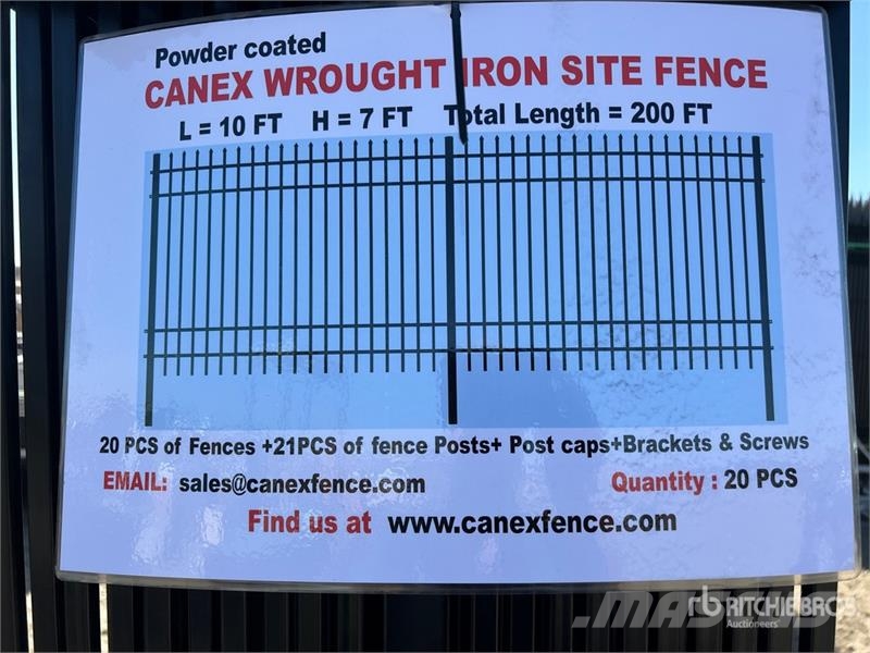  Quantity of (20) Canex 10 ft x 7 ft Powder Coated  Kiti naudoti statybos komponentai