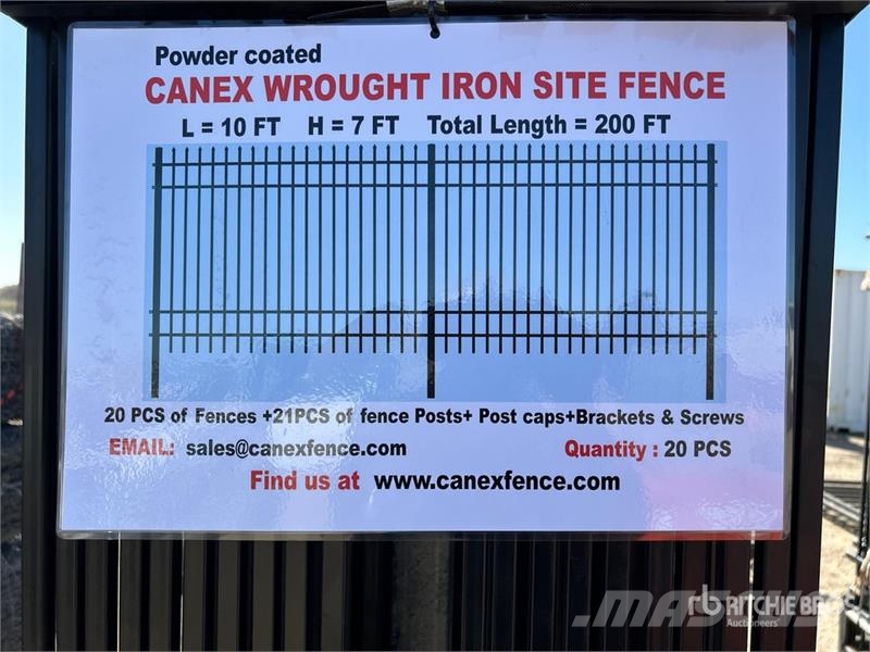  Quantity of (20) Canex 10 ft x 7 ft Powder Coated  Kiti naudoti statybos komponentai