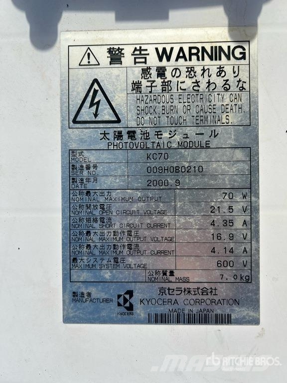  Quantity of (20) Kyocera Corporation 70w Solar Pan مكونات أخرى