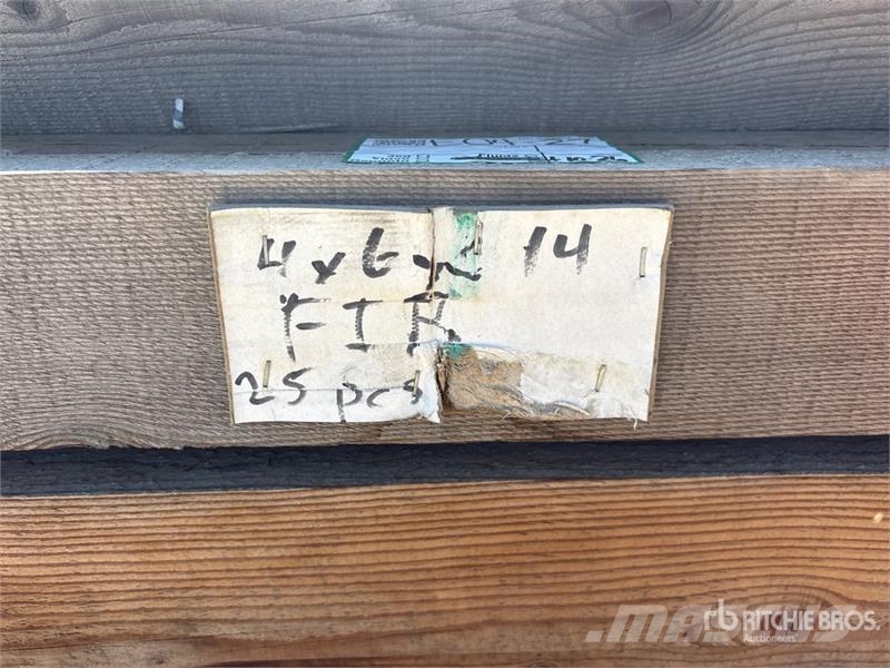 Quantity of (25) 4 in x 6 in x 14 ft Lumber Drugi deli