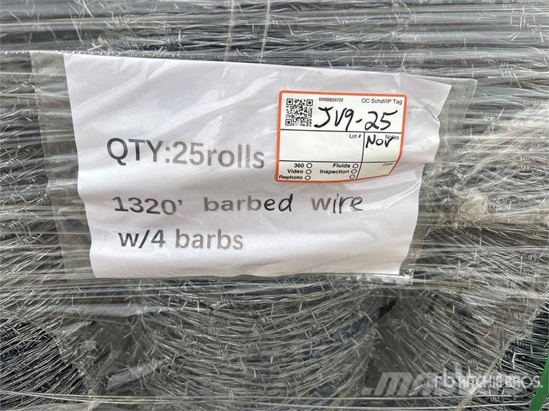  Quantity of (25)  BYT BW04 1320 Ft 4 Barbs Barbed  معدات البناء - غير ذلك