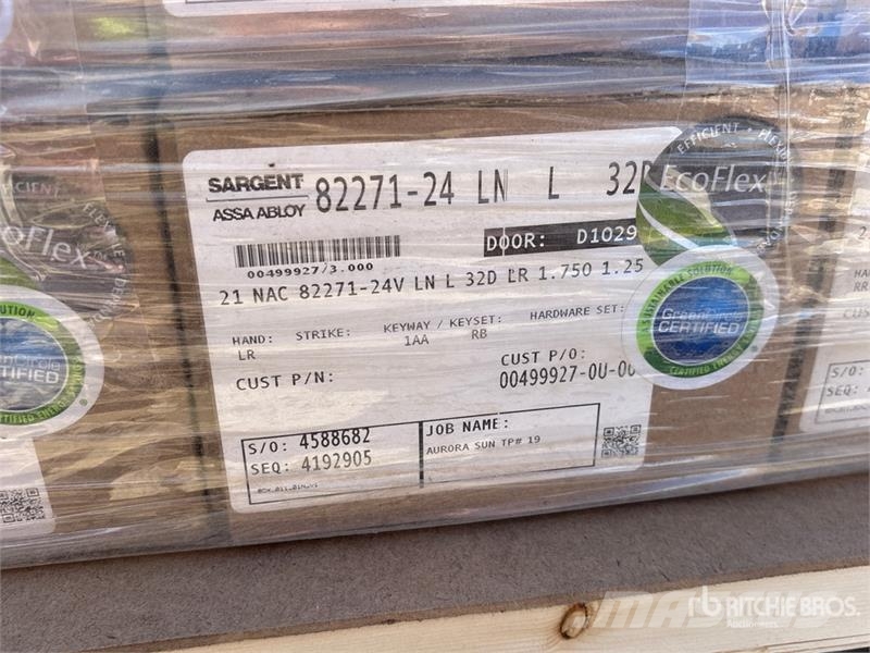Quantity of (25) Sargent ASSA ABLOY Mortise Locks Muud osad
