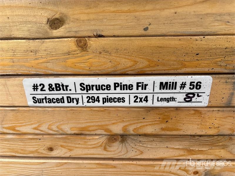 Quantity of (294) 2 x 4 x 8 ft #2 & BTR Lumber Andere Zubehörteile