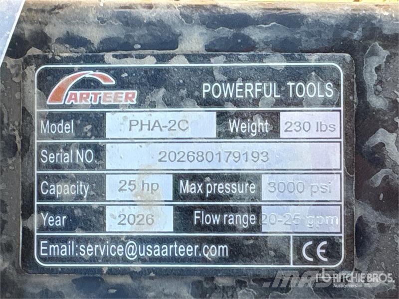  Quantity of (3)  ARTEER PHA-2C-3 Skid Steer 3-Poin Andere Zubehörteile