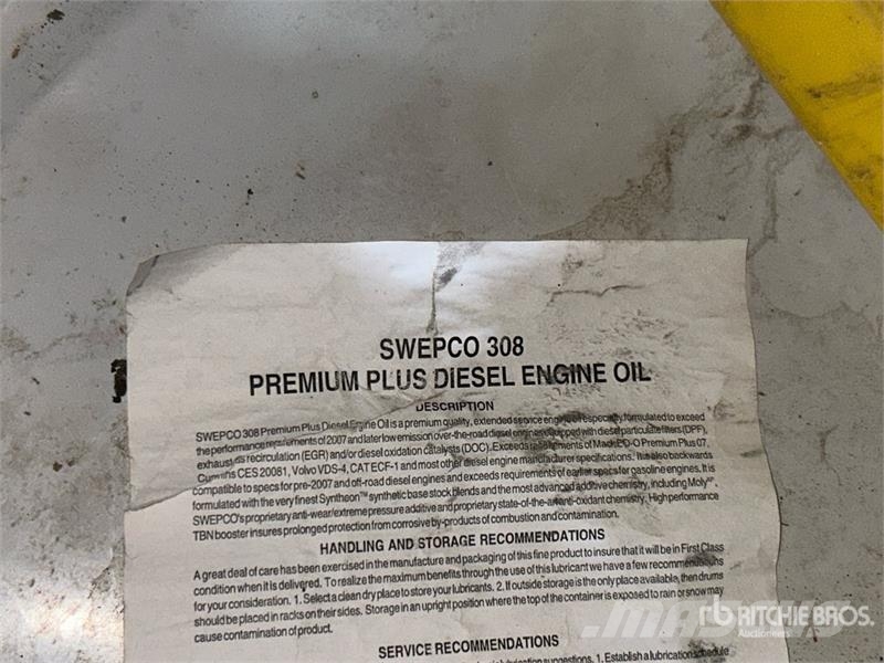  Quantity of (3) Barrels of Swepco 308 Diesel Engin Andre komponenter