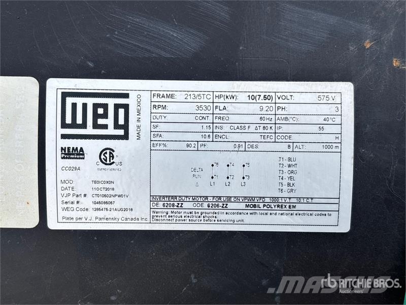 Quantity of (3) Electric Motor Moteur Industriel