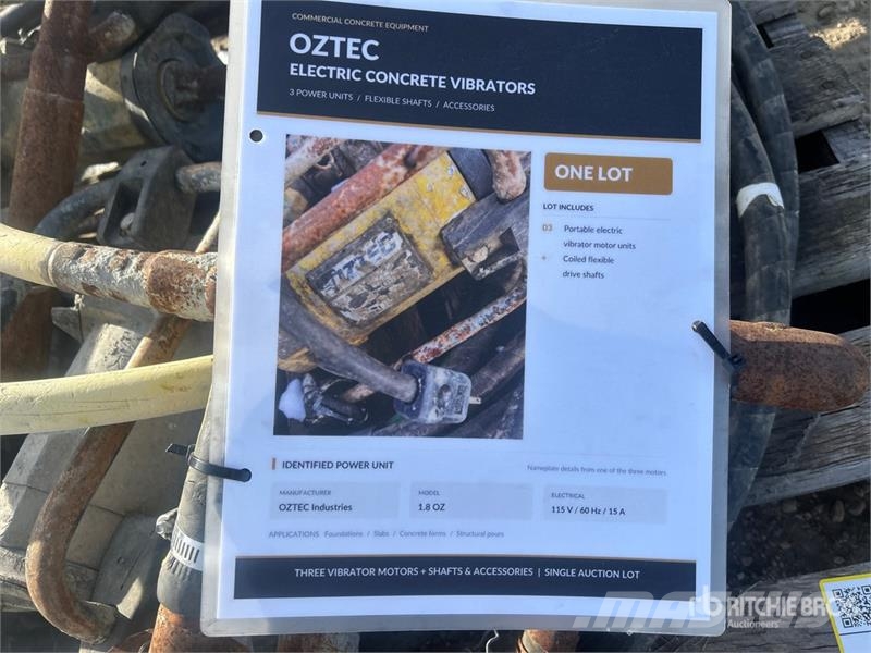  Quantity of (3) Oztec Electric Concrete Vibrator Kompaktory