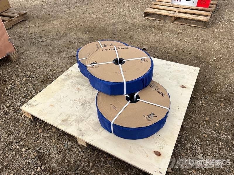 Quantity of (3) Powertek 3"-300FT PVC Layflat Wat Acessórios de concreto