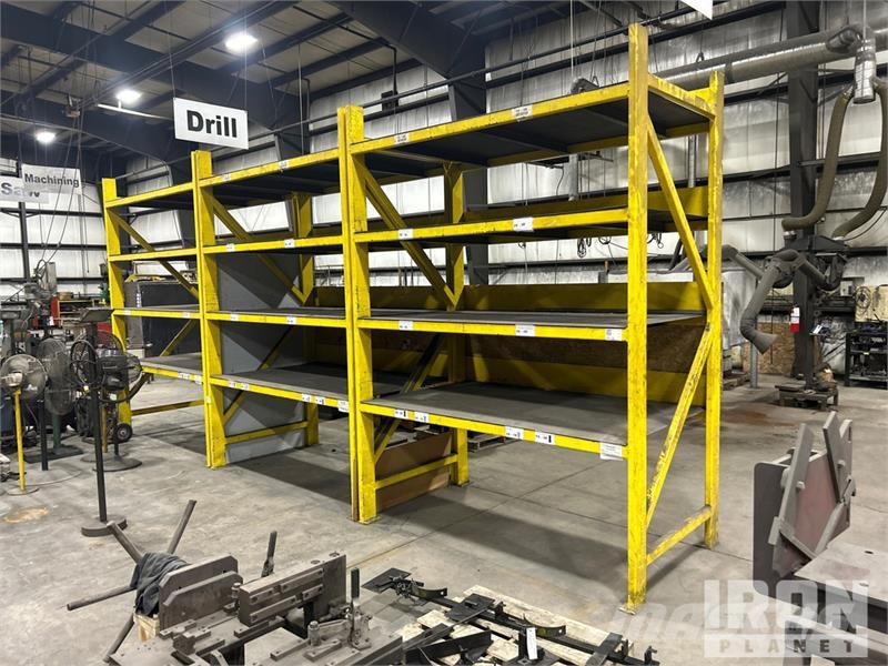 Quantity of (3) Steel Yellow Racking Kiti naudoti statybos komponentai