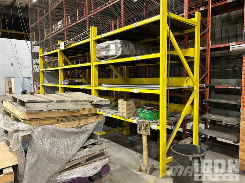 Quantity of (3) Steel Yellow Racking Kiti naudoti statybos komponentai