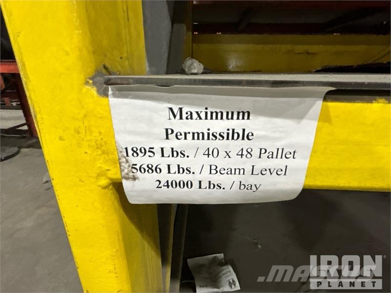 Quantity of (3) Steel Yellow Racking Kiti naudoti statybos komponentai