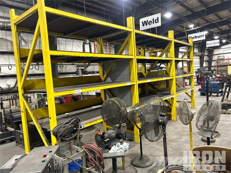 Quantity of (3) Steel Yellow Racking Kiti naudoti statybos komponentai