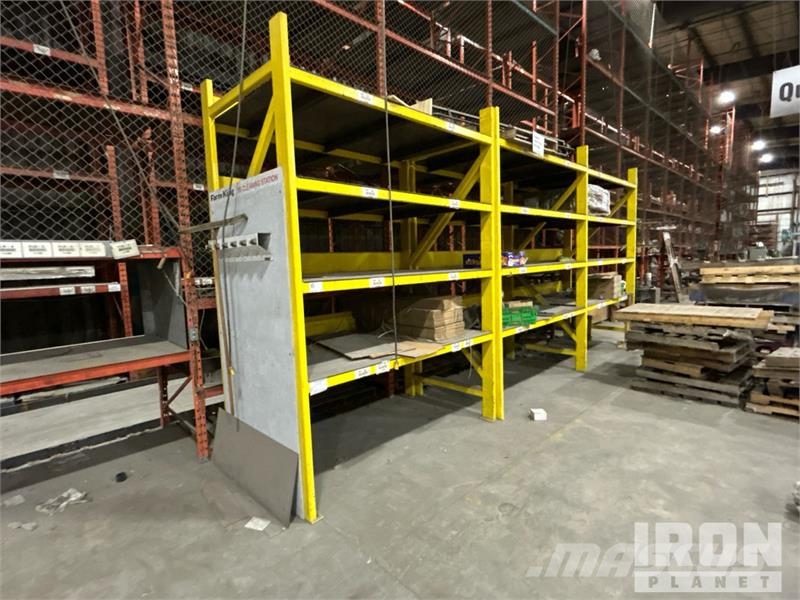 Quantity of (3) Steel Yellow Racking Kiti naudoti statybos komponentai