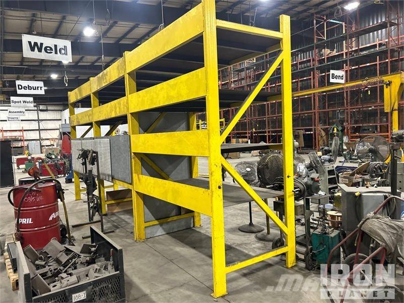 Quantity of (3) Steel Yellow Racking Kiti naudoti statybos komponentai