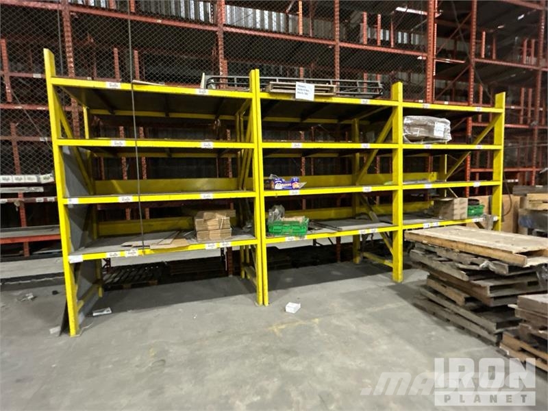 Quantity of (3) Steel Yellow Racking Kiti naudoti statybos komponentai