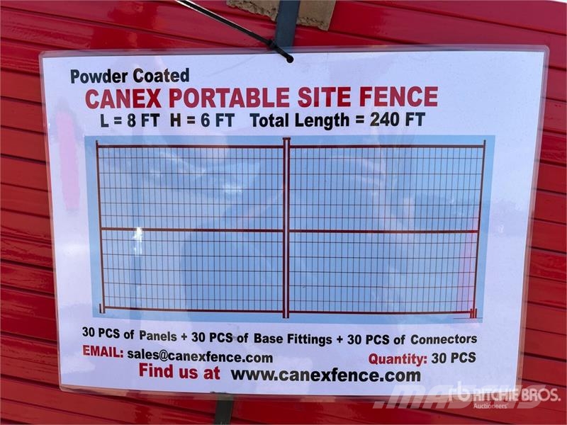 Quantity of (30) Canex 8 ft x 6 ft Powder Coated T Drugi deli