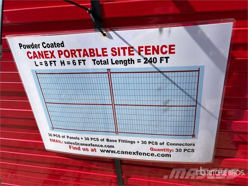 Quantity of (30) Canex 8 ft x 6 ft Powder Coated T Drugi deli