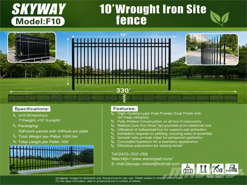  Quantity of (33)  Skyway SFS33-330TF 10 ft x 7 ft  Drugi deli