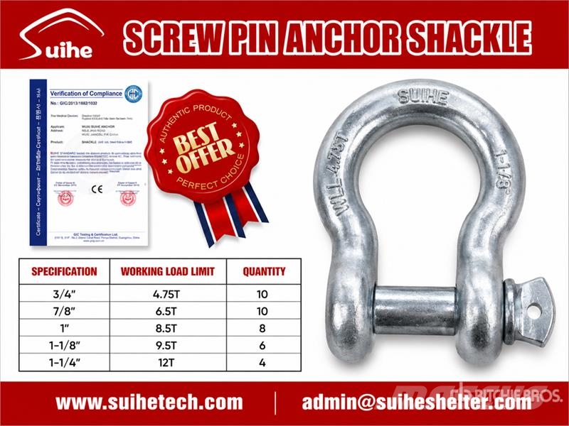 Quantity of (38) Suihe S38 Shackle (Unused) Daru tertozékok és felszerelések