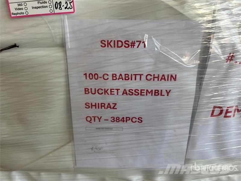  Quantity of 384 Babitt Chain Bucket Assembly Andre komponenter