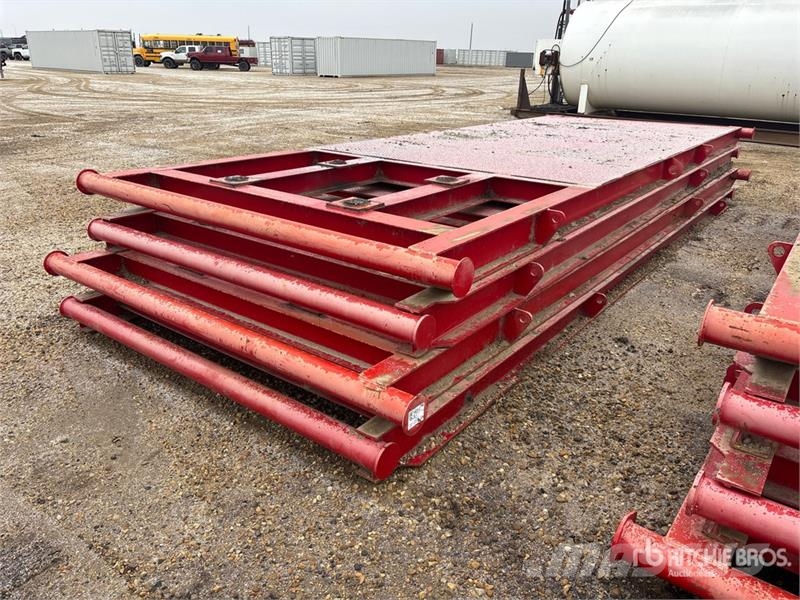 Quantity of (4) 8 ft 6 in x 22 ft 4 in Steel Skids Építőipar - Egyebek