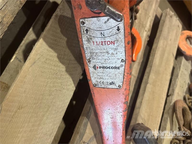 Quantity of (4) Chain Hoists Rigging Crane parts and equipment