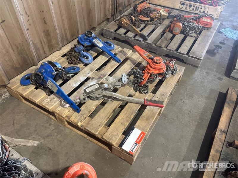 Quantity of (4) Chain Hoists Rigging Crane parts and equipment