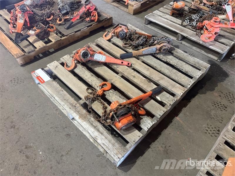 Quantity of (4) Chain Hoists Rigging Crane parts and equipment