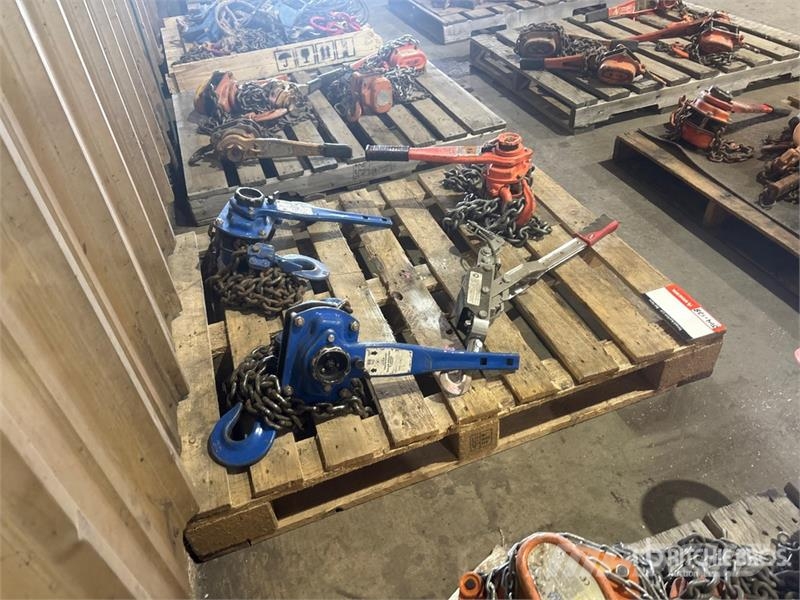 Quantity of (4) Chain Hoists Rigging Crane parts and equipment