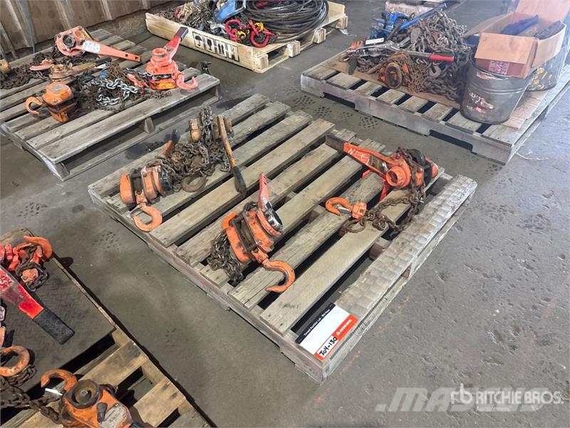 Quantity of (4) Chain Hoists Rigging Crane parts and equipment