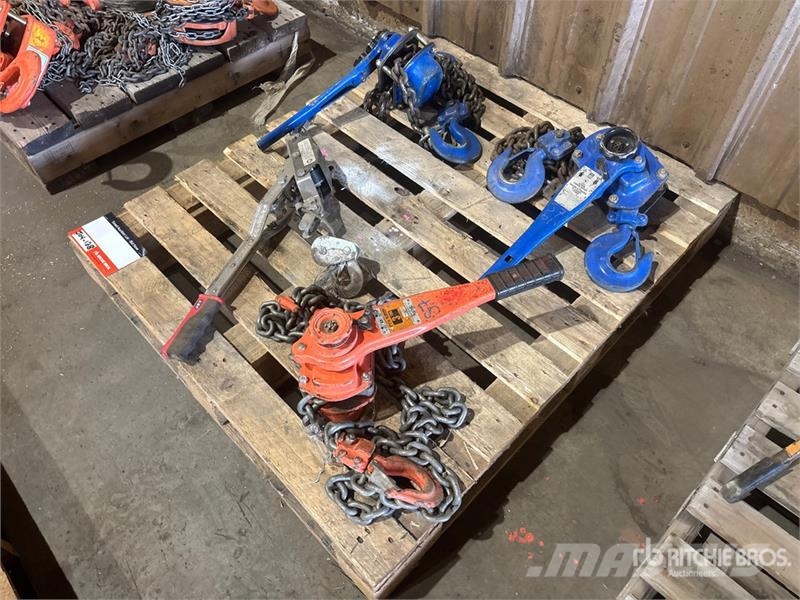 Quantity of (4) Chain Hoists Rigging Crane parts and equipment