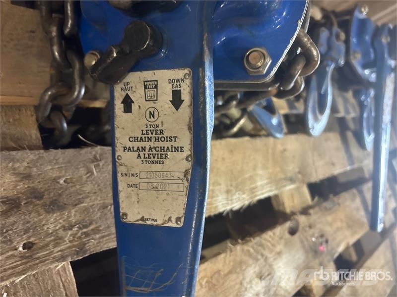 Quantity of (4) Chain Hoists Rigging Crane parts and equipment