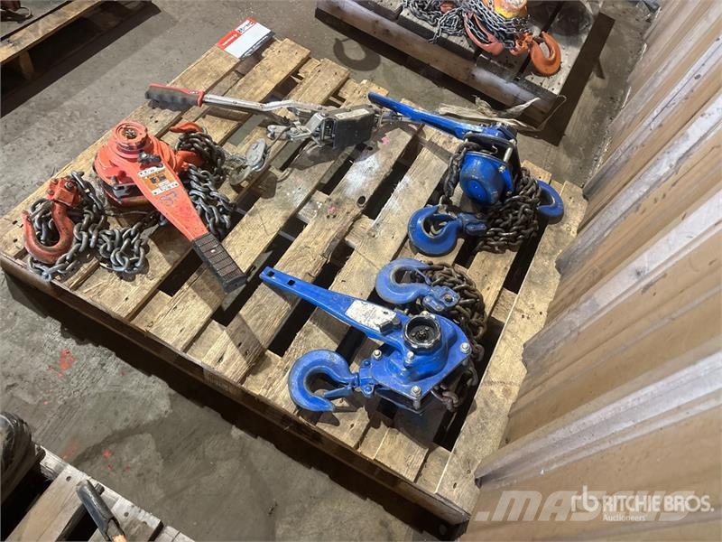 Quantity of (4) Chain Hoists Rigging Crane parts and equipment