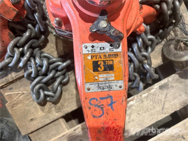 Quantity of (4) Chain Hoists Rigging Crane parts and equipment
